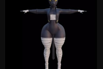 mend 3d furry vrchat avatar,humanoid character, viseme physbone rig fbt,nsfw mod