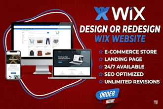 do responsive wix website design or wix website redesign wix landing page