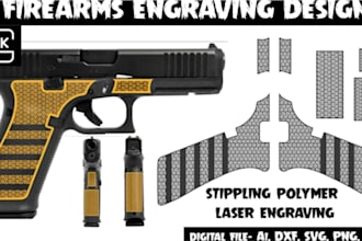design tactical glock style graphics for apparel, patches and branding