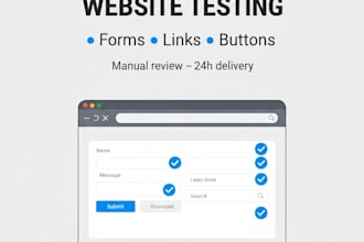 test your website forms, links and buttons manually
