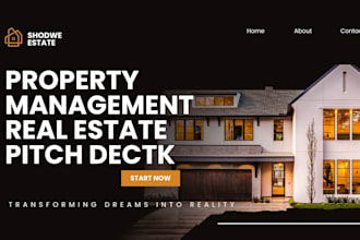 create property management pitch deck real estate  investor presentation design