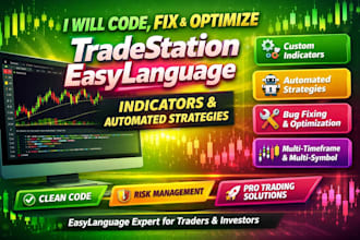 code, fix, optimize tradestation easylanguage indicat0rs and automated strategy