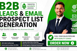 do b2b leads and email prospect list generation for any business growth