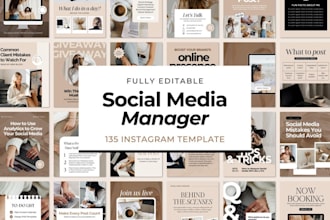 do instagram canva template for brand identity and aesthetic feeds