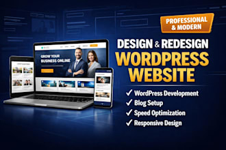 design redesign wordpress website, wordpress blog, website development
