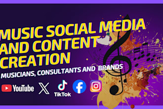 get music artist podcast host organic growth as their social media manager
