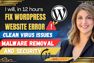 fix wordpress website error, malware removal, clean virus issues, fix hacked web