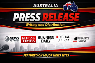 write and distribute australia press release to top australian media outlets