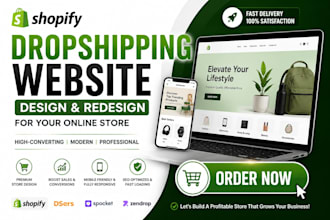 do shopify dropshipping website design and redesign for your online store