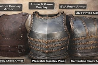 do custom cosplay creation for anime game props using 3d printing and eva foam