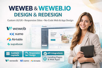 fix issue mobile responsive weweb io webflow xano saas page weweb website design