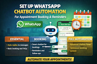 set up whatsapp auto reply and chatbot for appointment booking and reminders