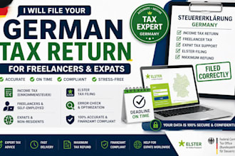 file german tax return, vat, steuererklarung income  for freelancers and expats