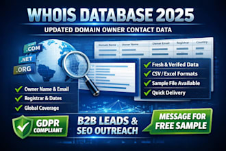 provide worldwide whois database 2025