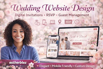 design a stunning wedding website for digital invitations rsvp