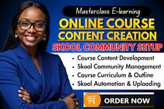 do course content development skool community online course curriculum outline