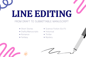 line edit your novel or short story draft