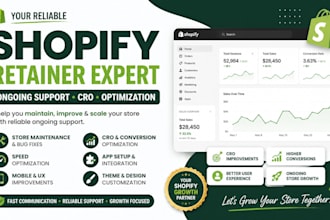 be your shopify expert and ongoing support, cro optimization