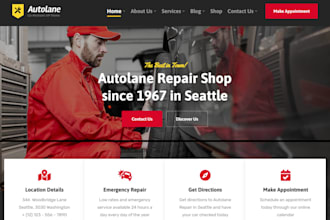 design mechanic website auto repair website automotive wordpress website