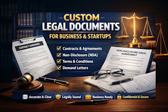 create custom legal documents, contracts agreements, business startups services