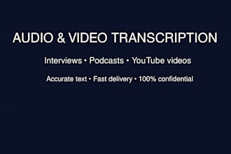 transcription,translate and writing with assurance
