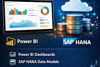create power bi dashboards and sap hana cloud data modeling