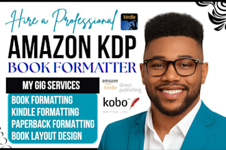 do book formatting, kindle formatting, paperback formatting, book layout design