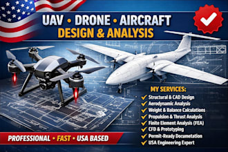 professionally design and analyze uav, drone, quadcopter, and aircraft systems