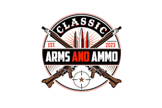 create high quality and beautiful gun shop logo design