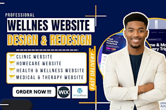 design therapy medical healthcare spa wellness website homecare adultcare