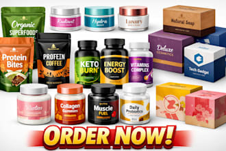provide print ready pouch design and label packaging