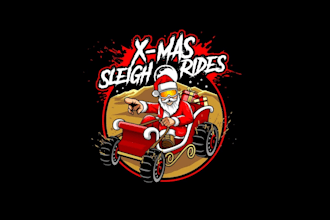 create exclusive and marvelous santa logo design