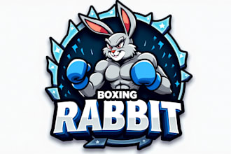 design outstanding boxing rabbit logo in high definition