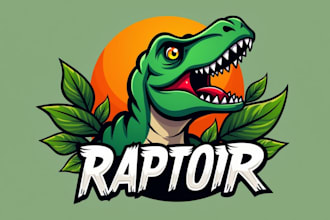 make an amazing raptor head logo n very short time