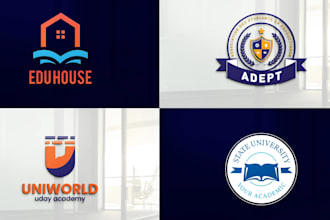 design school, college, university and education logo