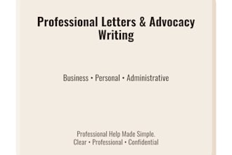 write professional letters and advocacy documents