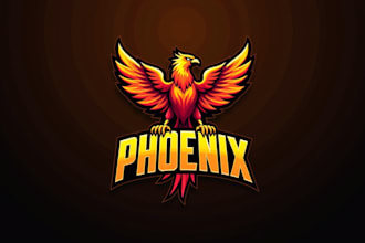 make eye catching phoenix bird logo in my style