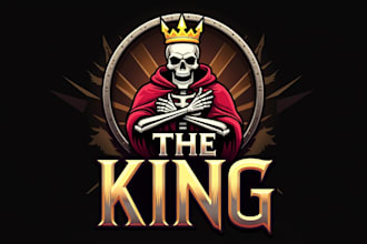 design awesome the king logo with express delivery