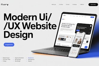 design a modern, responsive UI UX website using figma