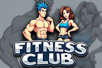design super fitness club esport logo with express delivery