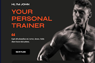 build personal trainer website design