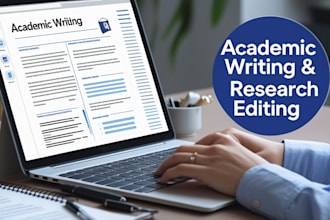 do academic writing support and research content editing