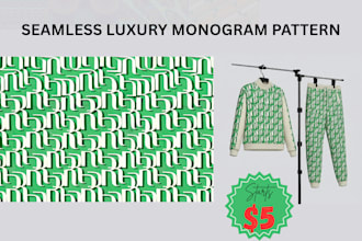 design seamless luxury monogram patterns for fashion and branding