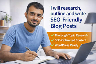 research, outline, and write SEO effective blog posts