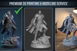 convert 2d image or sketch into 3d model stl files for products toys 3d printing