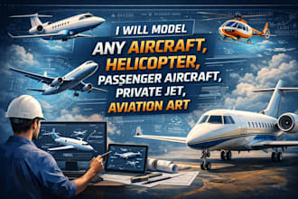 model any aircraft, helicopter, passenger aircraft, private jet, aviation art