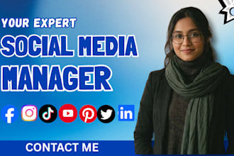 be your social media marketing manager and creative content creator