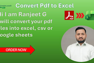 convert your pdf files into excel, csv or google sheets
