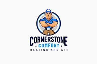 create a unique caricature cartoon logo