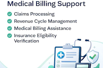 do US medical billing, ar calling, payment posting and evbv